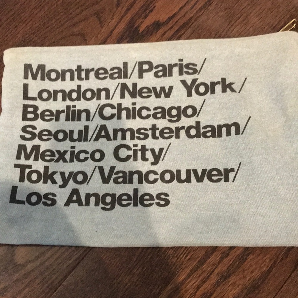 American apparel denim clutch bag